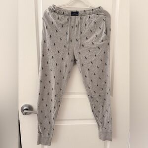 Polo Ralph Lauren Men’s Gray Logo Jogger Pajama Pants Sz S – Ultra Comfy Lounge